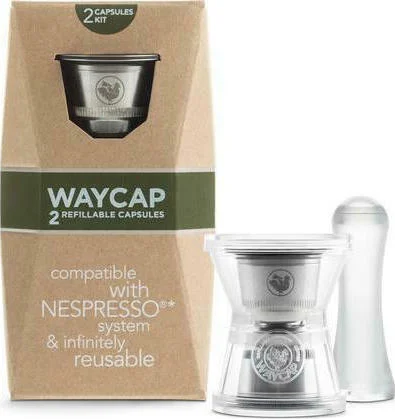 Waycap Complete Kit 2 Επαναγεμιζόμενες Κάψουλες για Μηχαvή Nespresso