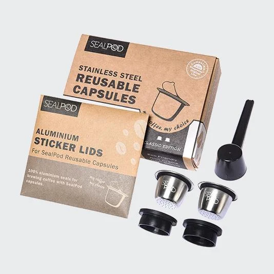 Sealpod Classic Pack 2 Επαναγεμιζόμενες Κάψουλες για Μηχανή Nespresso